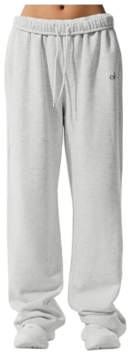 (CN) Штаны унисекс Alo Yoga Accolade Straight Leg Sweatpant, Белые (2XS)