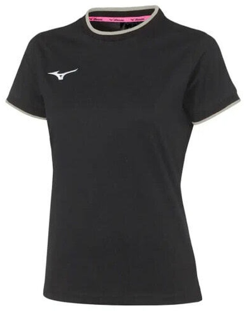 (EU) Футболка женская Mizuno Team, Чёрная (L)