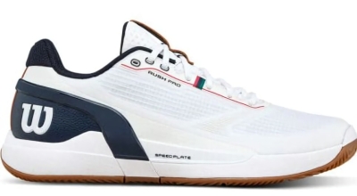 (EU) Кроссовки мужские Wilson Rush Pro 5 Clay White/Navy Blue Wrs338670, Белые (р. 42)