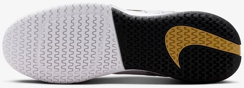 Кроссовки мужские Nike Air Zoom Vapor Pro 2, Белый/Серый/Золотой, с технологией Air Zoom, для твердого покрытия (р. 44,5)