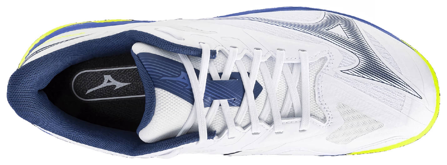 Кроссовки мужские Mizuno Wave Exceed Court, Белые/Синие, лёгкие, для активной игры (р. EUR 43)