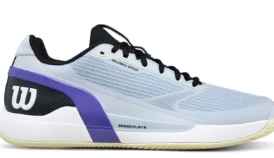 (EU) Кроссовки мужские Wilson Rush Pro 5 Padel Grey/Yellow Wrs338760, Серые (р. 44)
