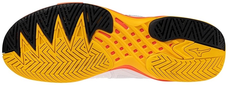Кроссовки мужские Mizuno Wave Exceed Tour 6 AC, Белый/Красный/Чёрный, с технологией Mizuno Wave (р. 44)