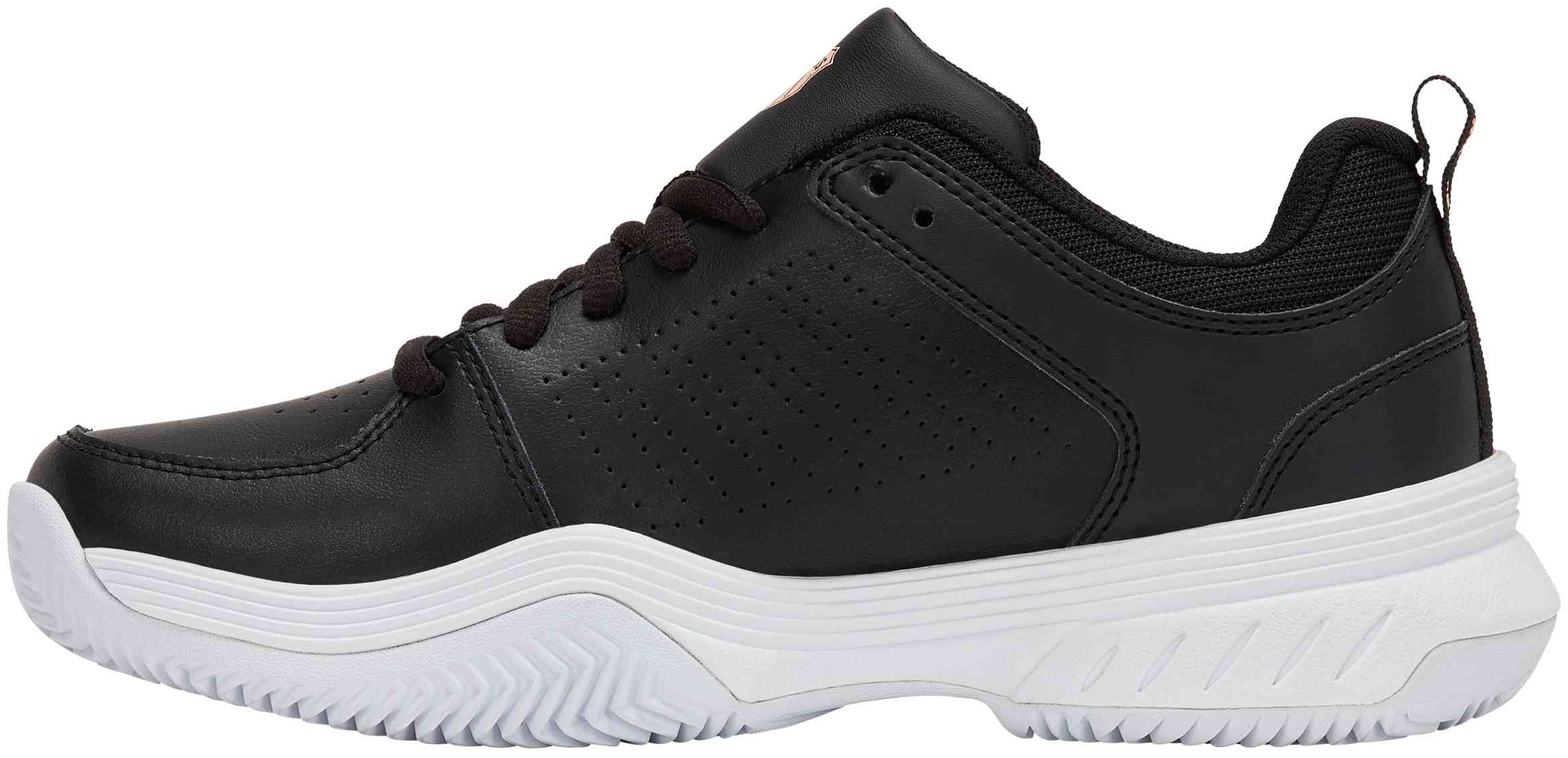 Кроссовки женские K-Swiss Court Express 2 Clay, Чёрные/Белые/Персиковые (р. 41)