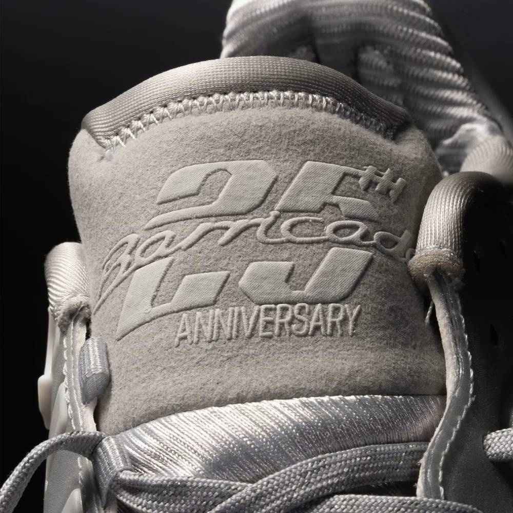 Кроссовки мужские Adidas Barricade 13 Silver Edition, Серебристые, с технологией Geofit, Torsion System (р. 40,5)