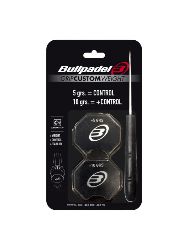 Коробка 12 шт - блистер (2 шт) Ручка Bullpadel Custom Weight Черная