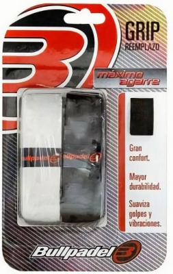 (EU) Грип для ракетки Bullpadel, GR-1210, Черный, Белый (2 шт)