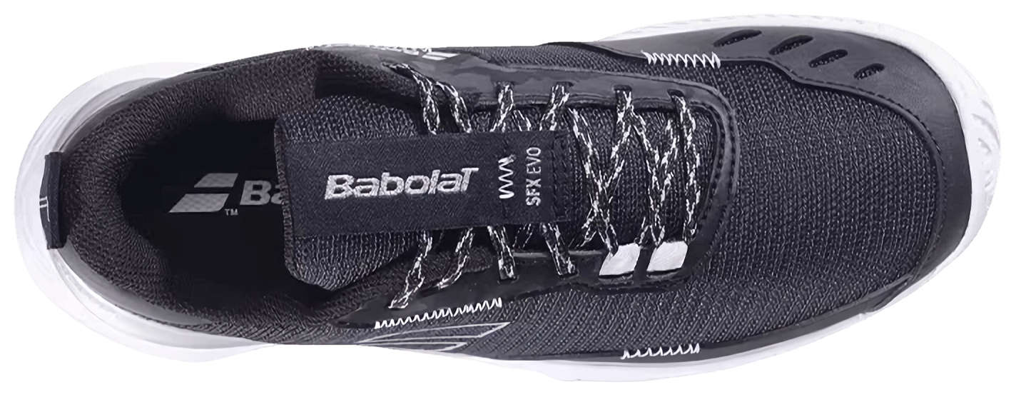 Кроссовки женские Babolat SFX Evo All Court, Чёрные/Серебряные, с технологией Michelin, широкой колодкой (р. EUR 41)