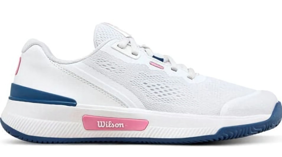 (EU) Кроссовки женские Wilson Intrigue Pro White/Blue Junior Wrs341640, Белые (р. 38)