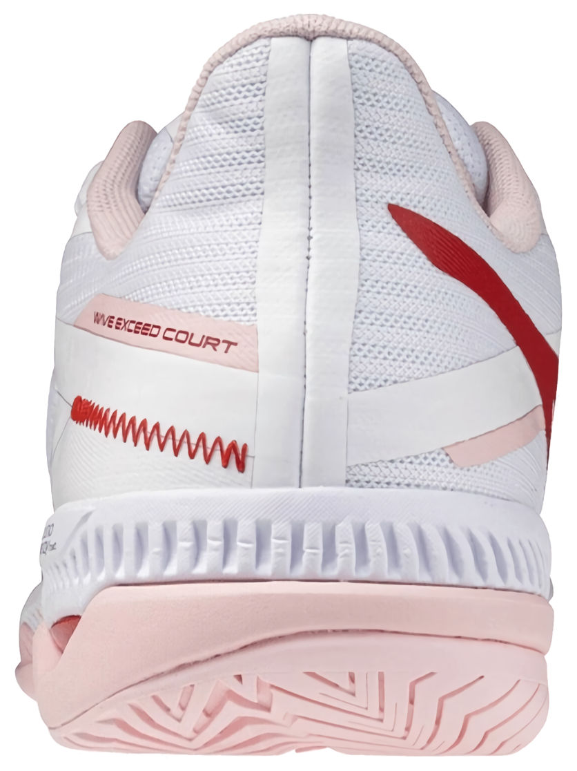 Кроссовки женские Mizuno Wave Exceed Court, Белые/Розовые/Вишневые, с технологией Wave и Enerzy NXT (р. EUR 38.5)