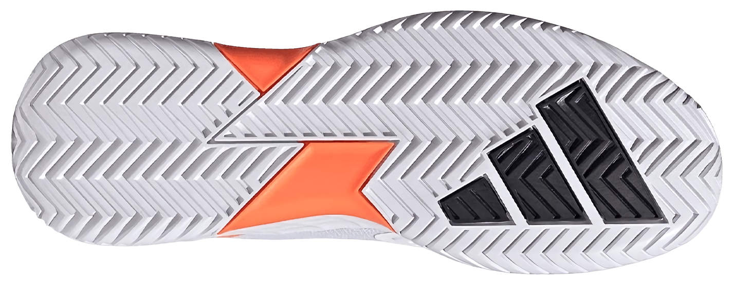 Кроссовки мужские Adidas Defiant Speed 2, Белые/Чёрные/Оранжевые (р. EUR 44.6)