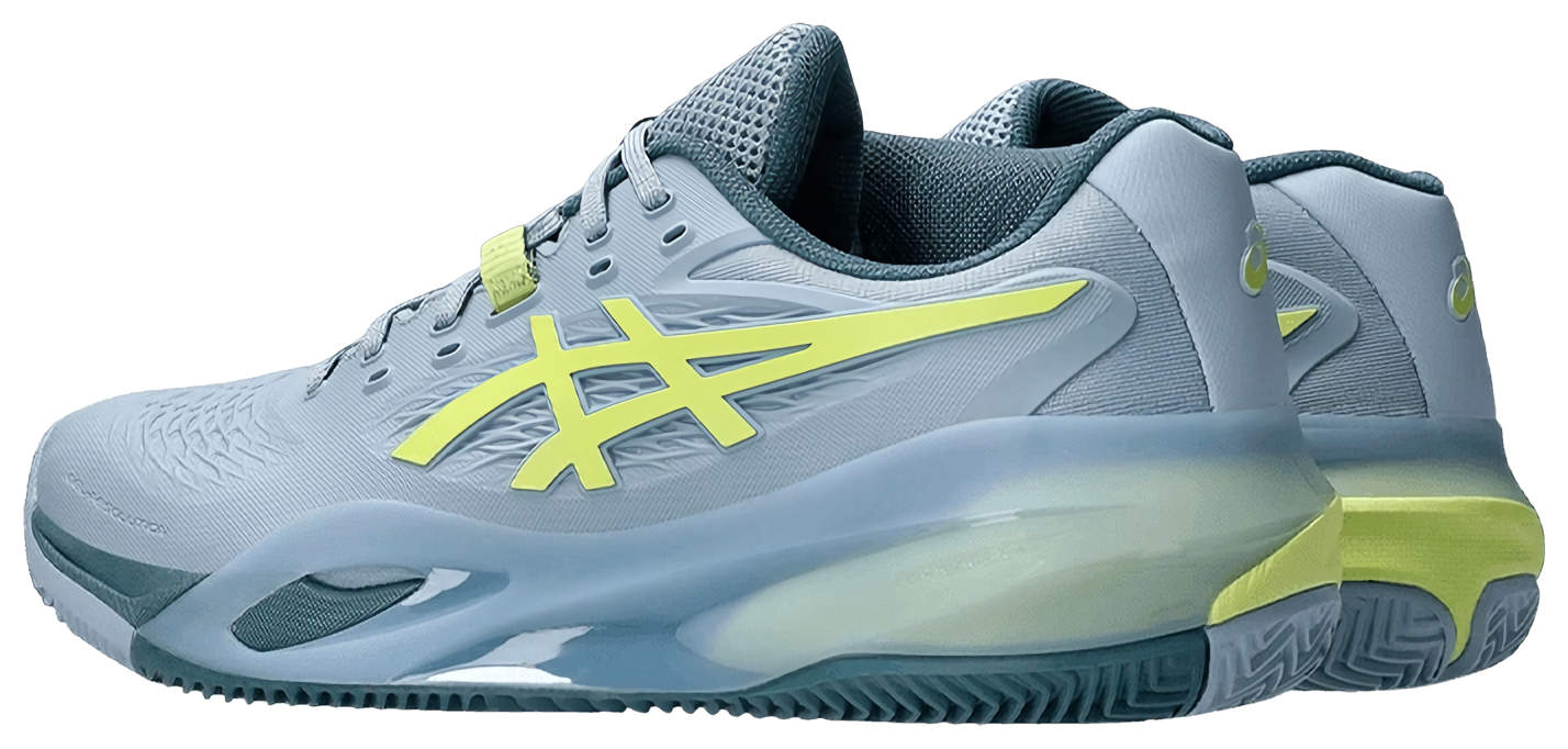 Кроссовки мужские Asics Gel-Resolution X, Серо-Голубой/Фисташковый, грунтовые (р. EUR 42)