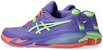 Кроссовки женские Asics Gel Resolution X Padel, Фиолетовые/Салатовые (р. 26)
