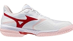 (EU) Кроссовки женские Mizuno Wave Exceed Court All Court White/Pink Women 61Ga2519, Белые (р. 42.5)