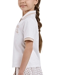 Поло для девочек Choupette Спортивное Dry Fit G, Белое (рост 152 см, 12 лет)