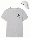 (EU) Футболка и кепка мужские Lacoste набор фаната Джоковича TH1044, Серая (2XL)