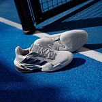 Кроссовки женские Adidas Barricade 13 Silver Edition, Серебристые, с технологией Torsion System, Geofit (р. 38)