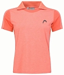 (EU) Поло женское Head Padel Tech Nv, Оранжевое (L)