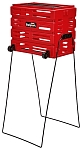 Корзина для мячей Tourna Ballport BP-80 Deluxe, с колёсами, Красная