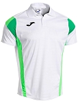 Поло мужское Joma Montreal Short Sleeve Polo M, Белое/зелёное (M)