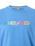 Футболка для мальчиков Head Rainbow T-Shirt B, Голубая (рост 152 см, 11–12 лет)