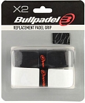 (EU) Овергрип Bullpadel, Черно-белый, 12 блистеров (2 шт в упак)