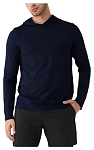 (CN) Лонгслив женский Alo Yoga Conquer Reform Long Sleeve With Hood с капюшоном, Синий (L)