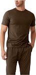 (CN) Футболка с коротким рукавом Alo Yoga Conquer Reform Crewneck Short Sleeve, Коричневая (L)