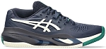 Кроссовки мужские Asics GEL-RESOLUTION X CLAY, Темно-синий/Белый/Зеленый, для грунтового корта (р. 46,5)
