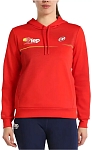(EU) Свитшот женский Bullpadel FUENLA WOMAN SWEATSHIRT с капюшоном, Красный (XS)