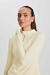 Лонгслив женский SURE Рашгард 1/2 zip, Жёлтый (S)