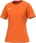 (EU) Футболка женская Mizuno Team, Оранжевая (M)