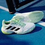 Кроссовки мужские Adidas Barricade 13, Белый/Зеленый/Черный, с системой Torsion (р. 43)