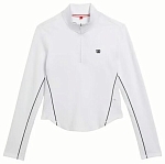 (EU) Лонгслив женский Wilson Brentwood с застежкой-полурубашкой, Белый (L)