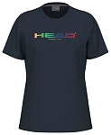(EU) Футболка женская Head Rainbow, Синяя (M)