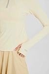 Лонгслив женский SURE Рашгард 1/2 zip, Жёлтый (S)