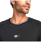 (EU) Футболка мужская Wilson Series Seamless Crew 2.0, Чёрная (L)