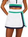 Юбка женская Beach Riot Nanette Skirt W, Белая/Зеленая (M)