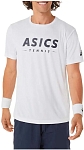 (EU) Футболка мужская Asics Court Tennis Graphic Tee, Белая (S)
