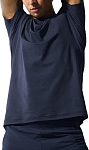 (CN) Футболка с коротким рукавом Alo Yoga Conquer Reform Crewneck Short Sleeve, Синяя (S)