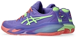 Кроссовки для падела женские Asics GEL-RESOLUTION X PADEL (W), Фиолетовый/Салатовый (р. 40,5)
