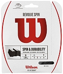 Струна для тенниса Wilson REVOLVE SPIN 16 BLACK, Чёрная (12 м)