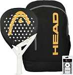 Набор ракетка Head Extreme Edge Black 2025 + Сумка Head Edge Backpack + Овергрип Shockout + Защитная лента