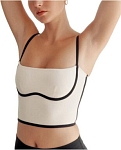 (CN) Топ Alo Yoga Airbrush Streamlined Bra Tank, Бежевый (M)
