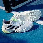 Кроссовки женские Adidas Barricade 13, Белые/Чёрные (р. 41,5)