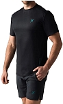 (EU) Футболка мужская Sanz Performance Drop Shot, Чёрная (XL)