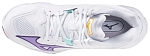 Кроссовки женские Mizuno Wave Lightning Z8, Белые/Фиолетовые/Розовые, с технологиями Wave и Enerzy (р. EUR 41)