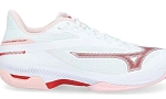 (EU) Кроссовки женские Mizuno Wave Exceed Court All Court White/Pink Women 61Ga2519, Белые (р. 42.5)