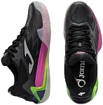 Кроссовки женские Joma Open, Черные/Салатовые/Розовые (р. 38,5)