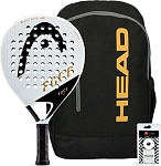 (EU) Набор ракетка Head Edge II White + Сумка Head Edge Backpack + Овергрип Shockout + Защитная лента
